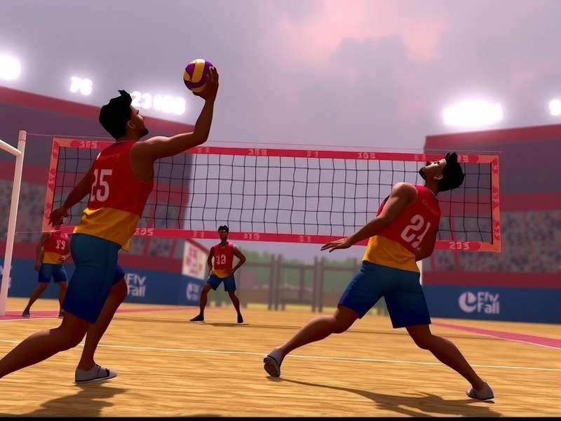 Intense volleyball action in Punjabi Volley Gladiators Punjabi Volley Gladiators Gameplay Screenshot